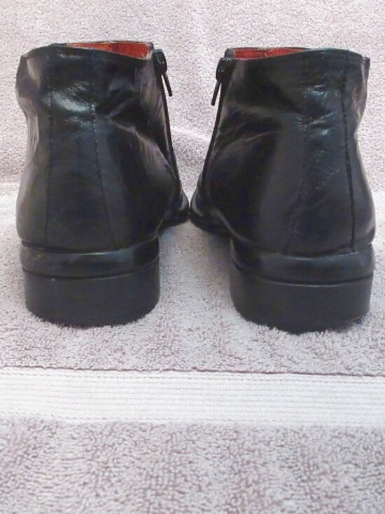 Robert Wayne Tooled Leather Boots Mens 10 Snip Ankle Zip Beatle Rockabilly 90s main image 9
